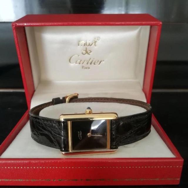 Cartier Women's Analogue Watch - Black/Cream on Productcaster.