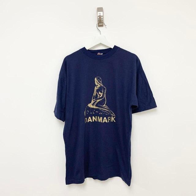 Vintage Men's T-shirt - Navy - XL on Productcaster.