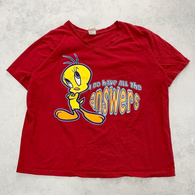 Looney Tunes Women's T-shirt - Red - XXL on Productcaster.