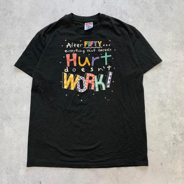 Hanes Men's T-shirt - Black - L on Productcaster.