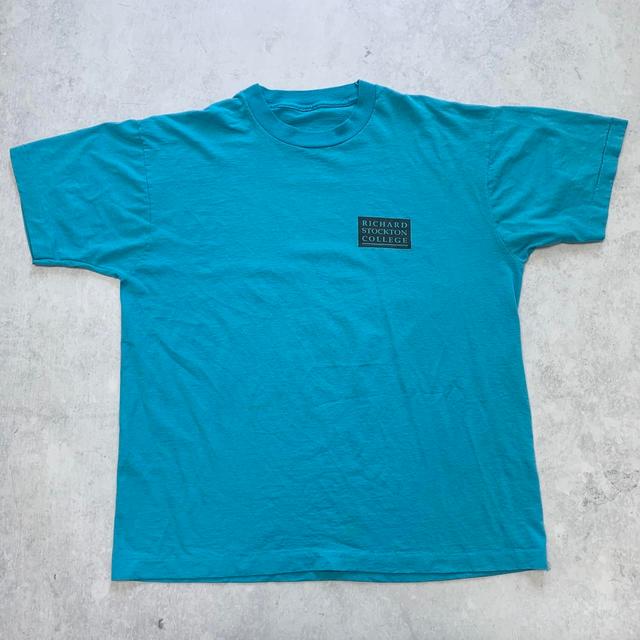 Vintage Men's T-shirt - Blue - XL on Productcaster.