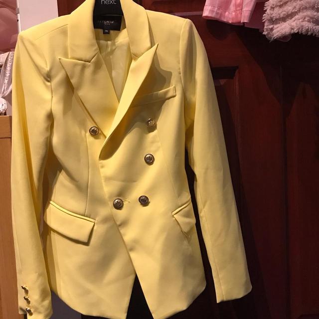 Women's Blazer Jacket - Yellow - UK 10 on Productcaster.