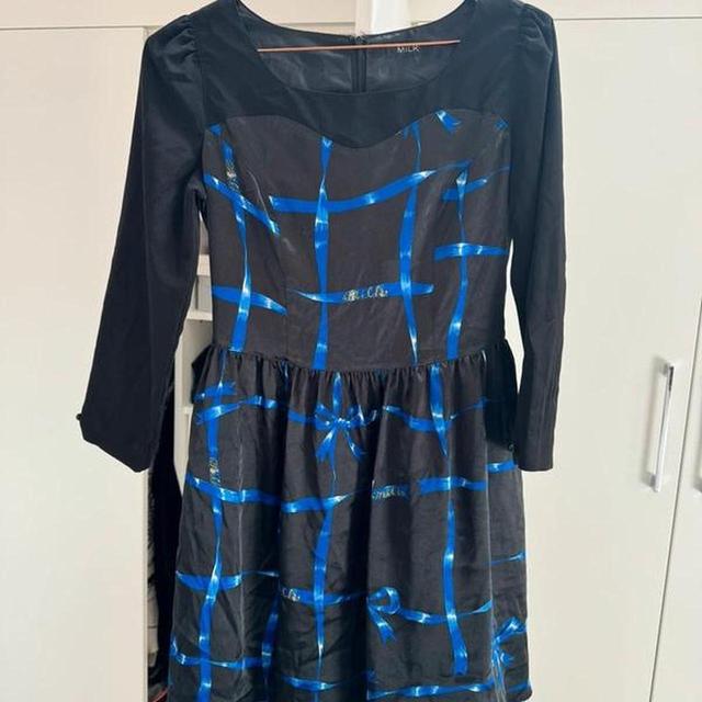 Women's A-line Dress - Black/Blue - 6 on Productcaster.