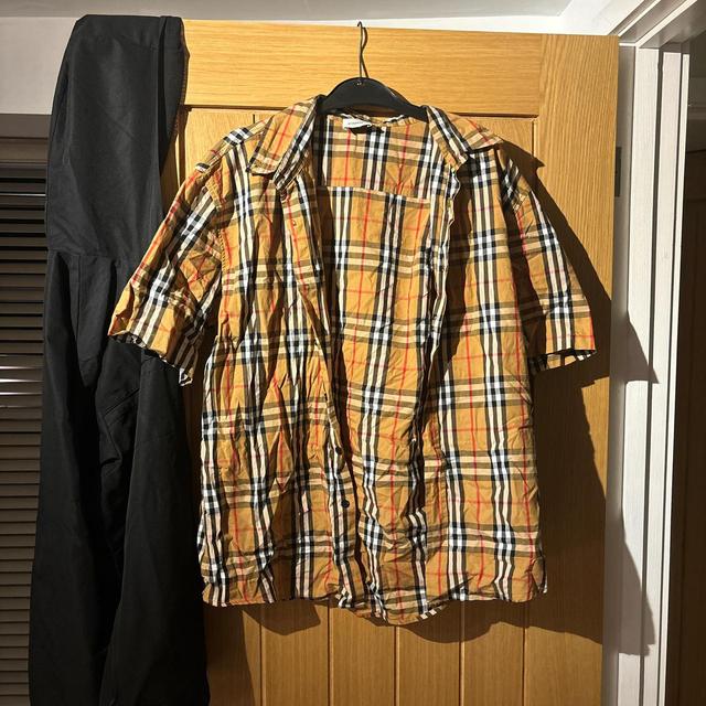 Burberry Men's Shirt - Orange/Multi - L on Productcaster.