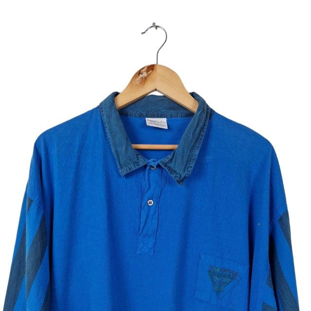 Preloved Men's Shirt - Blue - XXL on Productcaster.