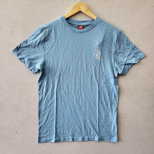 Santa Cruz Men's T-shirt - Cream/Blue - XL on Productcaster.