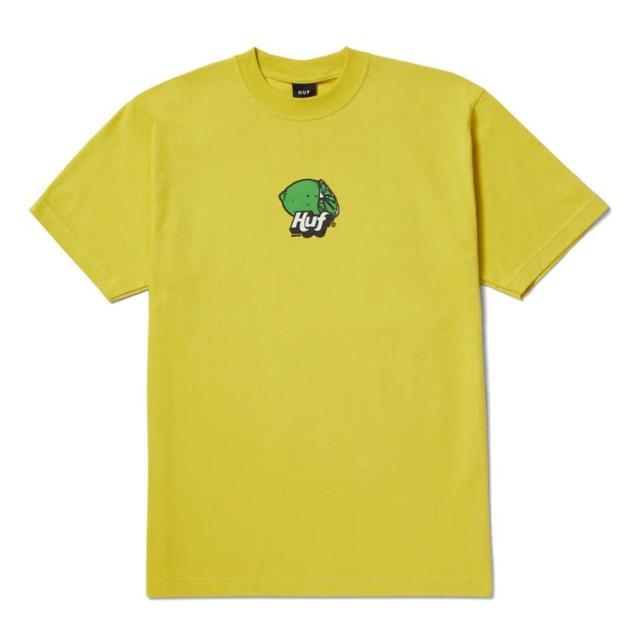 HUF Men's T-shirt - Green/Yellow - L on Productcaster.