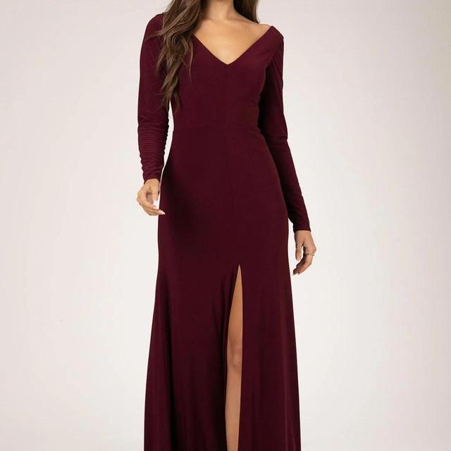 Designer Women's Maxi Dress - Burgundy - 10 on Productcaster.