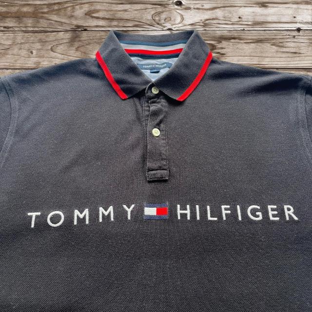 Tommy Hilfiger Men's Polo shirt - Black - L on Productcaster.