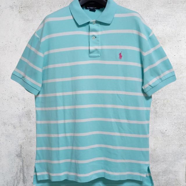 Ralph Lauren Men's Polo shirt - Blue/White - L on Productcaster.