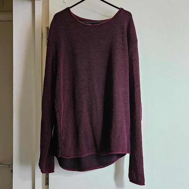 River Island Men's Jumper - Burgundy - XL on Productcaster.