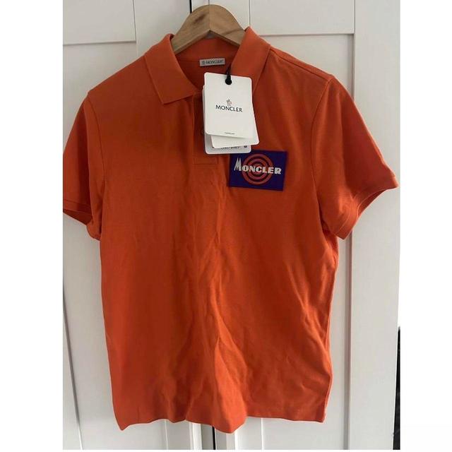 Moncler Men's Polo shirt - Orange - M on Productcaster.