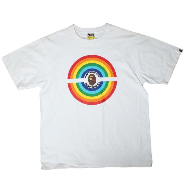 BAPE Men's T-shirt - White - L on Productcaster.