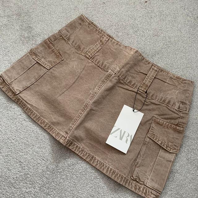 Zara Women's Skirt - Tan/Brown - UK 8 on Productcaster.