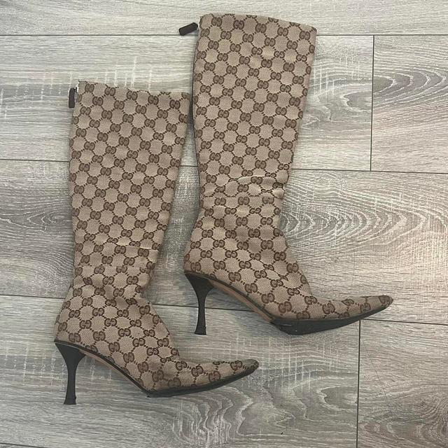 Gucci Women's Knee high Boots - Brown/Tan - UK 3.5 on Productcaster.