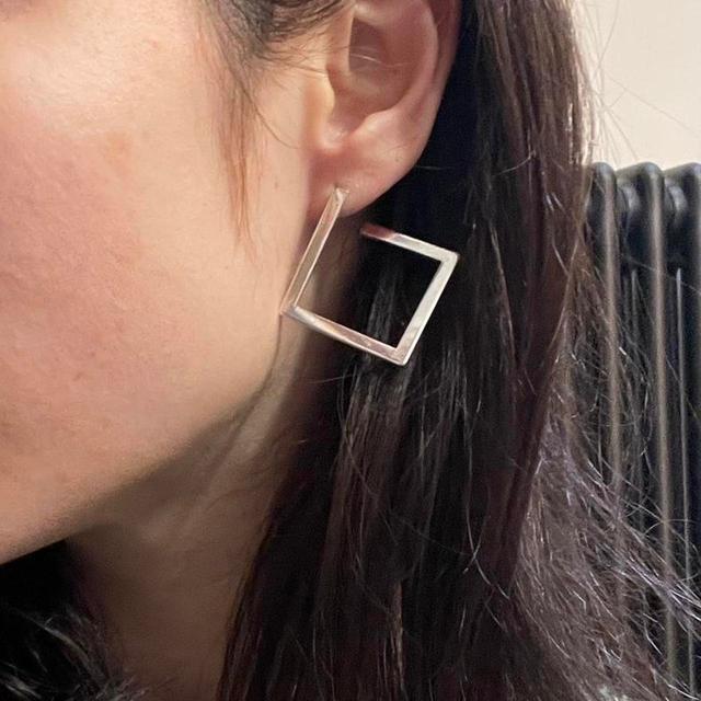 Women's Earrings - Silver on Productcaster.