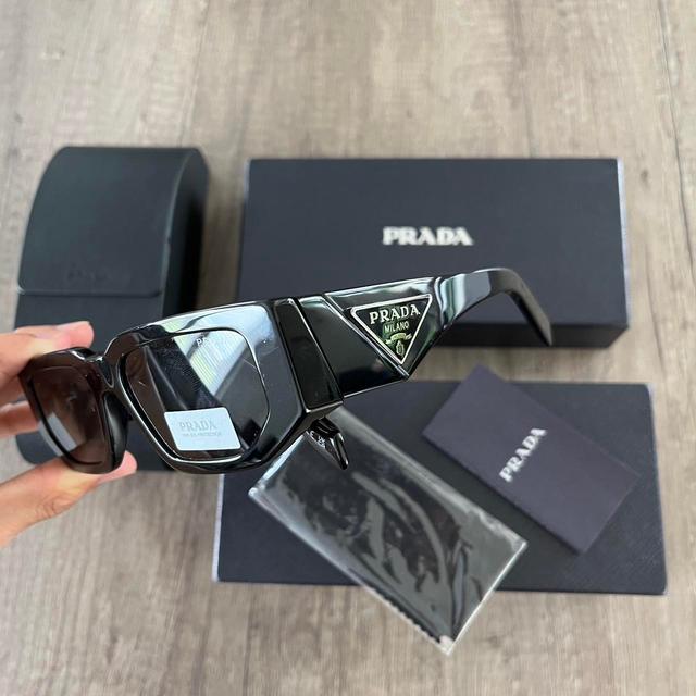 Prada Men's Sunglasses - Black on Productcaster.