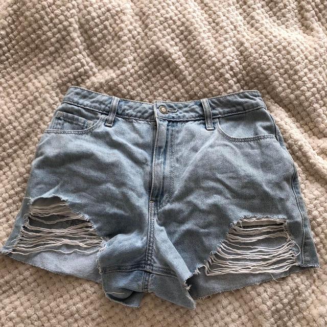 Hollister Co. Women's Shorts - Blue - UK 8 on Productcaster.