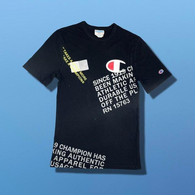 Champion Men's T-shirt - Black/Multi - S on Productcaster.