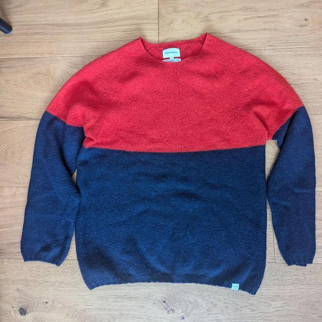 Norse Projects Men's Jumper - Red/Navy - L on Productcaster.