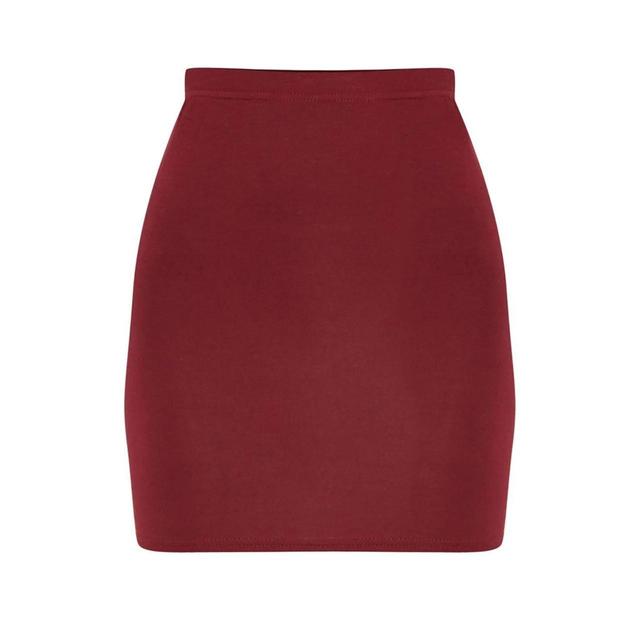 PrettyLittleThing Women's Skirt - Burgundy - UK 10 on Productcaster.