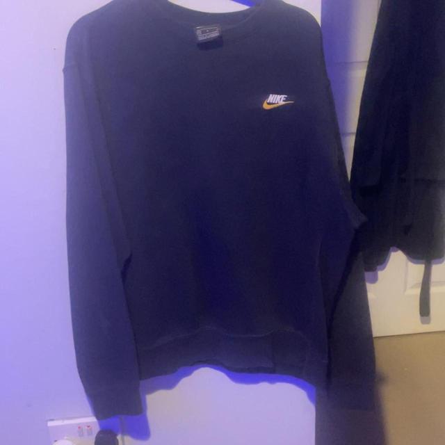 Nike Men's Sweatshirt - Navy/Black - M on Productcaster.