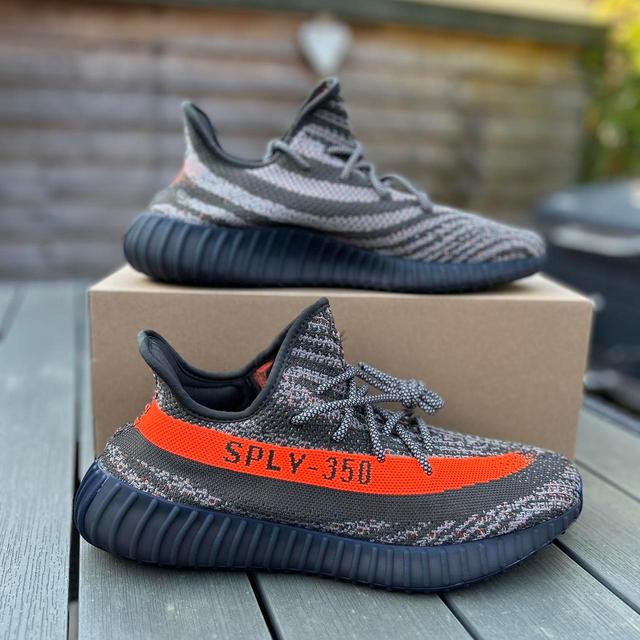 Yeezy Men's Trainers - Orange/Grey - UK 11.5 on Productcaster.