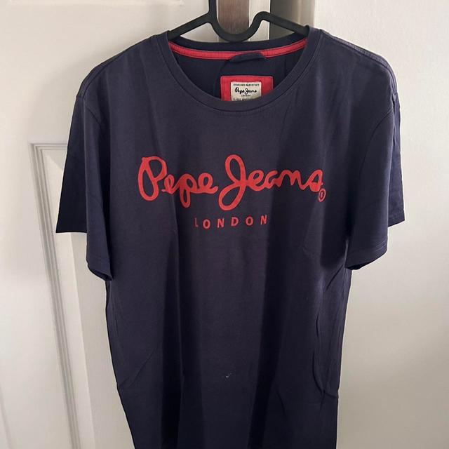 Pepe Jeans Men's T-shirt - Navy - M on Productcaster.