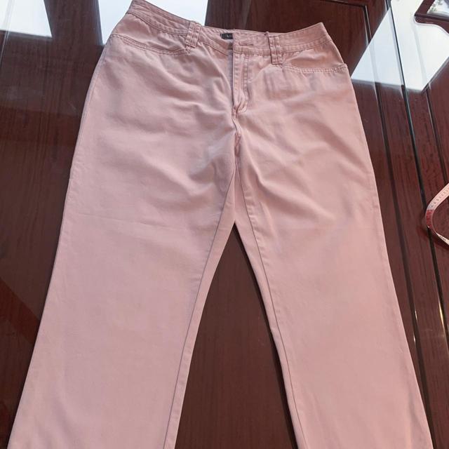 Vintage Women's Straight leg Capri Trousers - Pink - M on Productcaster.