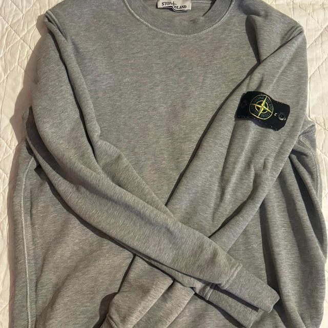 Stone Island Men's Jumper - Grey - M on Productcaster.