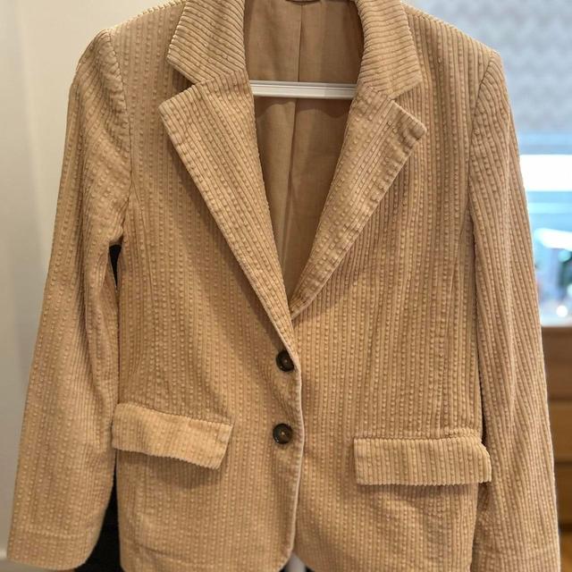 & Other Stories Women's Blazer Jacket - Cream/Tan - UK 34 on Productcaster.