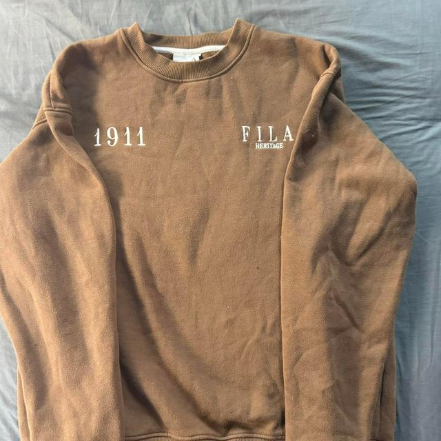 Fila Men's Jumper - Brown - M on Productcaster.