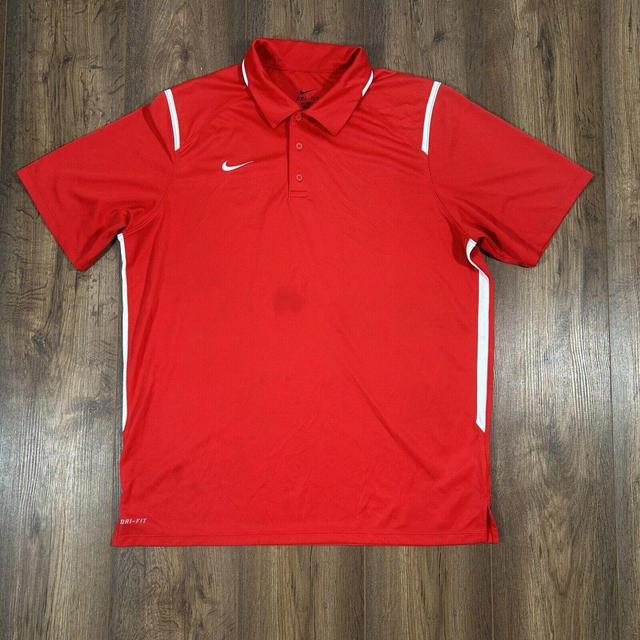 Nike Men's Polo shirt - Red - L on Productcaster.