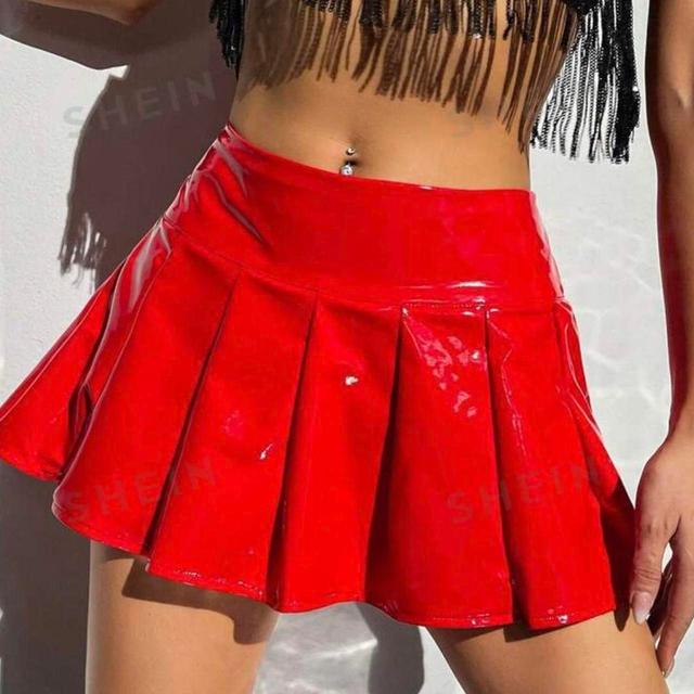 SHEIN Women's Skirt - Red - UK 10 on Productcaster.