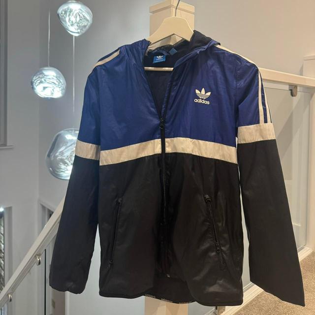 Adidas Originals Men's Lightweight Jacket - Blue/Black - S on Productcaster.