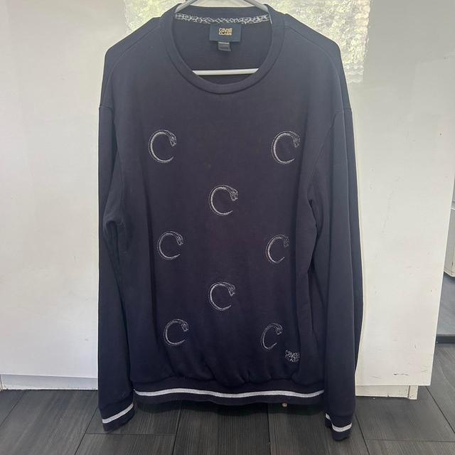 Roberto Cavalli Men's Jumper - Navy - L on Productcaster.