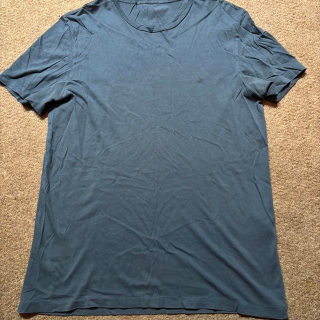 AllSaints Men's T-shirt - Blue - M on Productcaster.