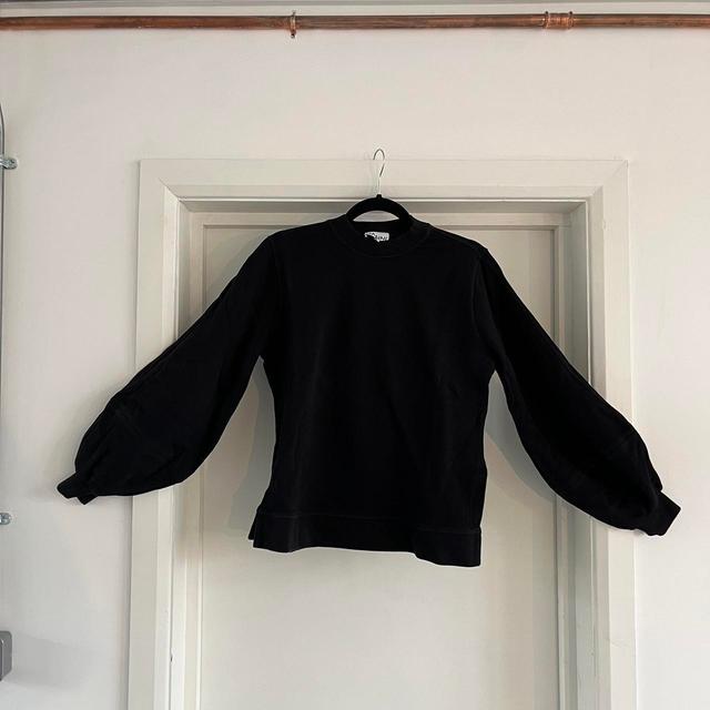 Ganni Women's Sweatshirt - Black - S on Productcaster.