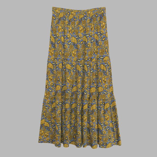 Boden Women's Maxi Skirt - Yellow/Navy - UK 12 on Productcaster.