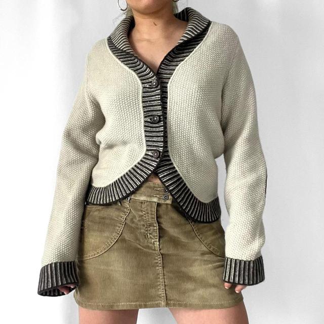 Max Mara Women's Cardigan - Brown/Cream - XL on Productcaster.