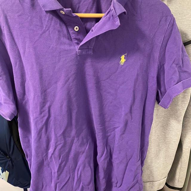 Polo Ralph Lauren Men's Polo shirt - Purple - L on Productcaster.