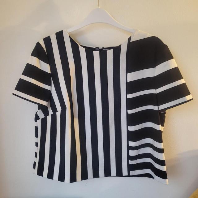 M&S Collection Women's Crop top - Black/White - 14 on Productcaster.