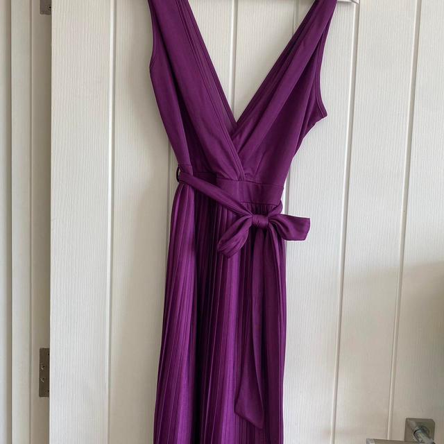 H&M Women's Pleated Dress - Purple - 10 on Productcaster.