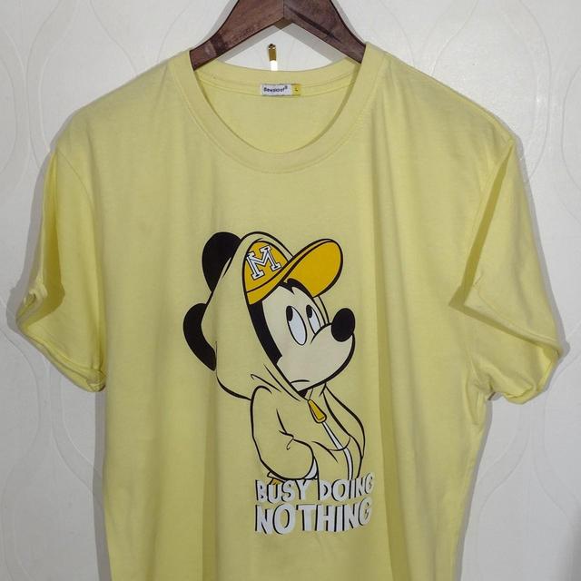 Preloved Women's T-shirt - Yellow - L on Productcaster.