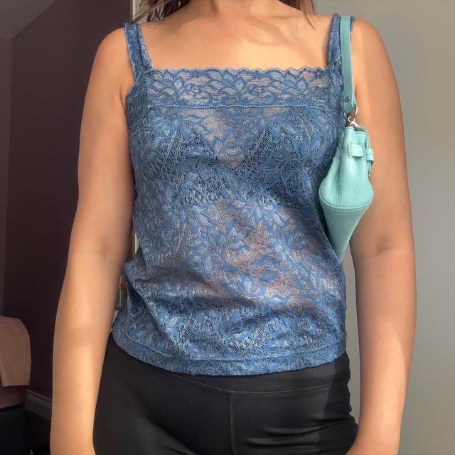 Vintage Women's Crop top - Blue - One size on Productcaster.