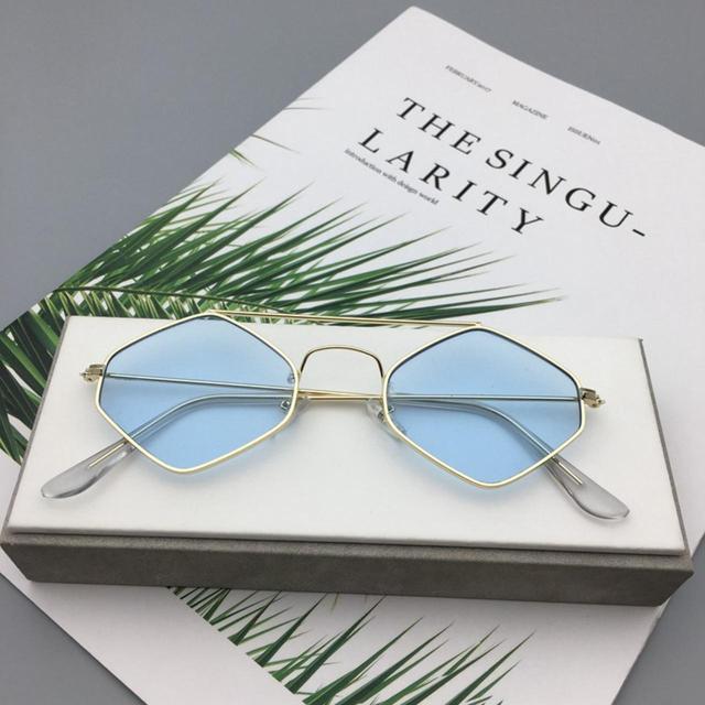 Vintage Women's Square Sunglasses - Blue on Productcaster.