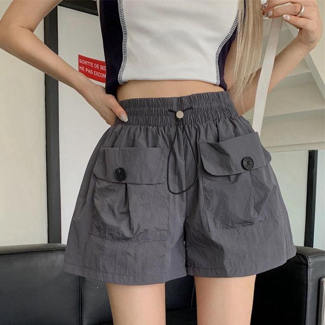 Vintage Women's Shorts - Grey/Black - M on Productcaster.