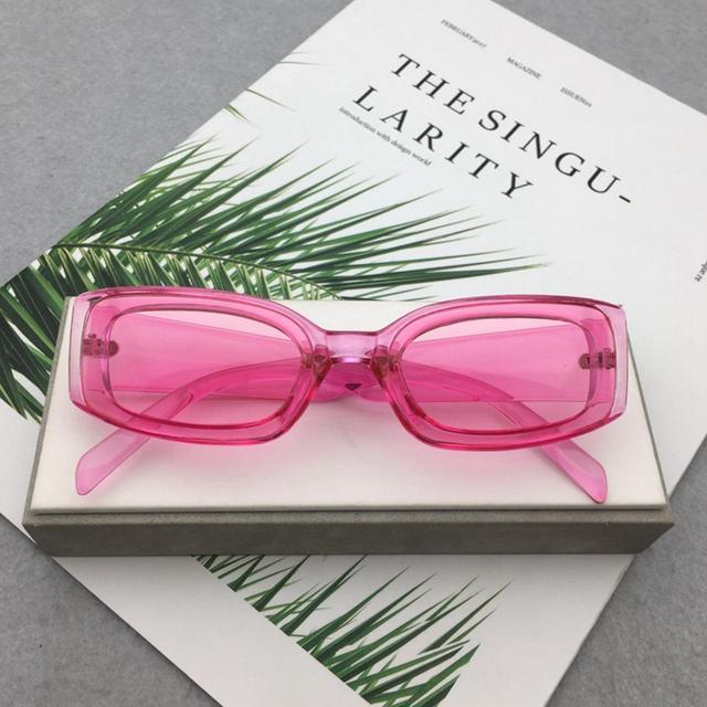 Vintage Women's Square Sunglasses - Pink on Productcaster.