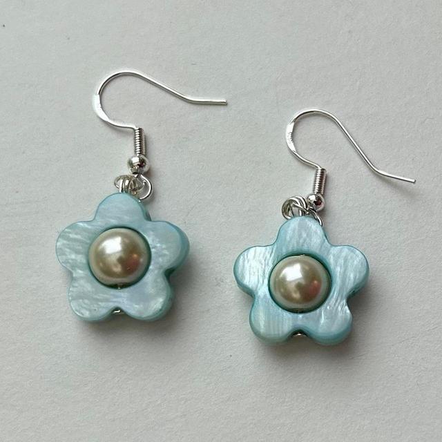 Women's Earrings - Blue/Silver on Productcaster.