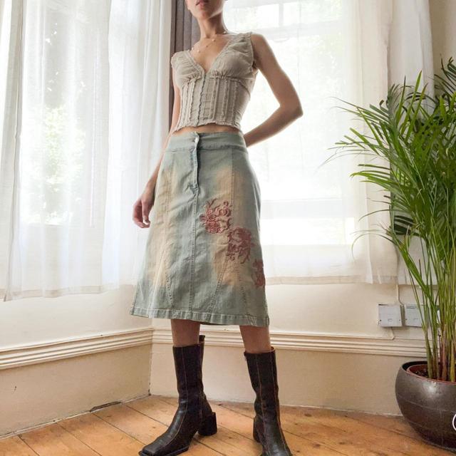 Vintage Women's Midi Skirt - Blue - S on Productcaster.